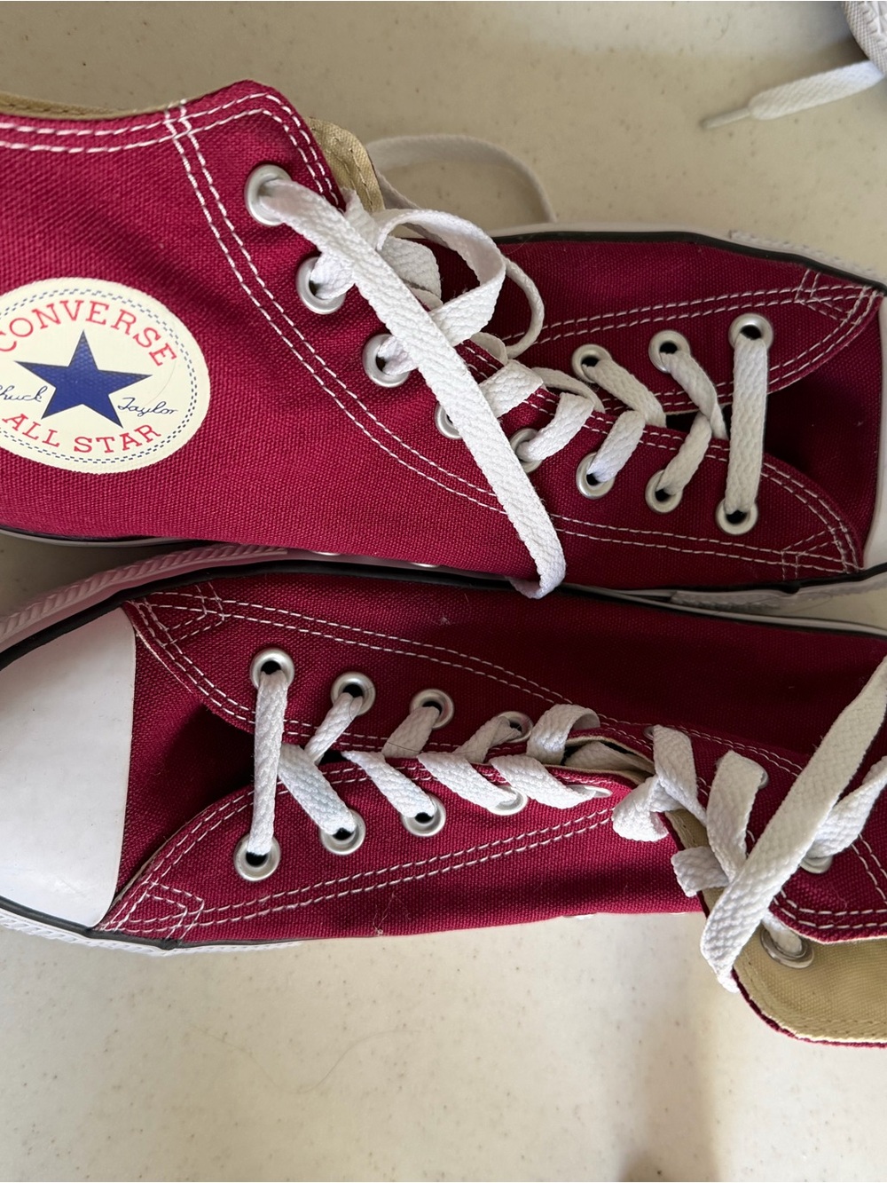 Converse Kids Burgundy Canvas High-Top Sneakers